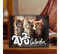 Calendrier mural 2025 en forme de chat | Calendrier mural amusant 2025 12 mois | Calendrier photo chat à suspendre pour organiser et planifier | Cadeau pour les amoureux des chats