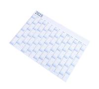 Calendrier Mural 2025 en Papier Bleu, Planification Annuelle Pratique | Surface Inscriptible Peu Encombrante, pour Suivre les Dates Importantes et Organiser les Horaires Familiaux, Scolaires