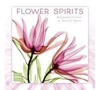 Calendrier mural 2025 Flower Spirits - Radiographs of Nature par Steven N. Meyers, 30,5 x 30,5 cm