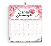 Calendrier mural 2025 - janvier 2025 à décembre 2025, calendrier de naissance à fleurs 2025, calendrier de dates et notes de choses à faire, organisation de votre maison, école ou décoration