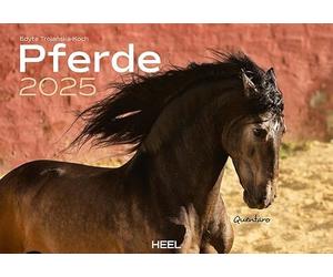 Calendrier mural 2025 : le calendrier animal avec les noms charmants chevaux, poulains, juments