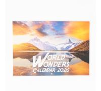Calendrier mural 2025 mensuel pour la maison ou le bureau - Format A3 - Vue mensuelle - Merveilles du monde