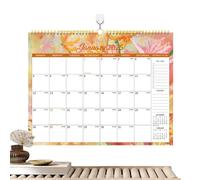 Calendrier mural 2025 - Planificateur mensuel imprimé de qualité supérieure - Calendrier mural de 12 mois - Grand format - Calendrier mural de 12 mois - Planificateur familial pour le Nouvel An et