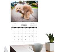 Calendrier mural 2025 - Pour chiens qui font - Calendrier mural humoristique - Organiseur mensuel pour chiens - Calendrier mural amusant - Pour amis, famille, voisins