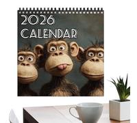 Calendrier Mural 2026 12 Mois - Agenda Amusant 12 Mois,Calendrier Avec Animaux Drôles Pour 2026 | Pour Organiser et Planifier les Rendez-Vous, Décor pour Bureau et Cuisine, Famille, Nouvel An et