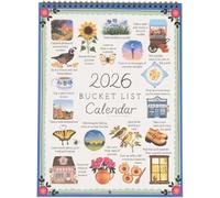 Calendrier mural 2026 - 12 mois avec pages illustrées, design convivial et instructions quotidiennes inspirantes, cadeau motivant pour la maison et le bureau pour les amis (A)