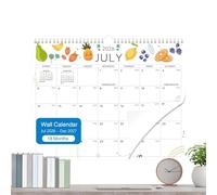 Calendrier Mural 2026 | 18 Mois Accrochable Juillet 2026-Déc 2027 | Calendrier Mural Mensuel,Pour Organisation Facile Planification Lecture Étude École Tâches Maison Bureau Ménage Vacances