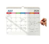 Calendrier Mural - 2026-2027 Papier YO Spiral Large | Planificateur Mural De 18 Mois Avec Vacances Multi-pays | Juillet 2026 À Décembre 2027 Grille Anglaise Simple Pour Planifier Un Rendez-vous
