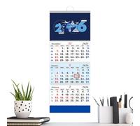 Calendrier mural 2026-2027 | Planificateur d'horaire pour 3 mois | Calendrier mural suspendu verticalement | Pour , amis, cuisine, studio, chambre, studio d'art