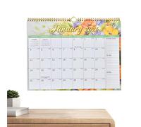 Calendrier mural 2026-2027 - Planificateur mensuel avec à deux fils, calendrier 18 mois de janvier 2026 à 2027 | Pour bureau, salle de classe quotidienne, école, lieu de travail, maison et
