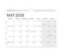 Calendrier mural 2026-2027 | Planificateur personnel de gestion du temps avec phase des vacances et lunaire - Calendrier mural de janvier 2026 à juin 2027, pour l'école, le bureau, la salle de réunion