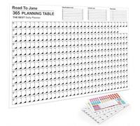 Calendrier mural 2026 - 365 jours - Version anglaise minimaliste avec grands blocs d'écriture - Calendrier annuel 2026 pour la maison, le bureau, les projets scolaires (blanc)