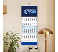 Calendrier mural 2026 à 3 volets verticaux, grand calendrier mural à suspendre pour l'école, le travail, le dortoir, l'appartement, l'hôtel, la gestion du temps