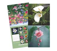 Calendrier mural 2026 à suspendre sur le thème des fleurs | Fournitures de planification 12 mois pour artistes, étudiants, amoureux de la nature, salon, bureau, salle de classe, chambre à coucher