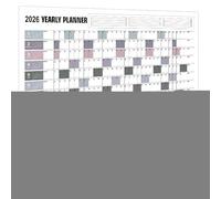 Calendrier Mural 2026 - Affiche De 12 Mois Pour Une Année Complète Avec Autocollants | Planification Du Calendrier Organisation Du Suivi Des Fournitures Pour Les Bureaux À Domicile Salle De Réunion Ut