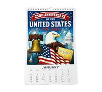 Calendrier mural 2026 anniversaire américain 250 ans, planificateur mensuel 2026, pour la maison, le bureau, l'école, le salon, l'école, le salon, l'école, le bureau, les enseignants, la maison, le
