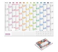 Calendrier mural 2026 annuel complet 2026 - Planificateur familial pour la maison - Pour planification quotidienne - Calendrier annuel en anglais