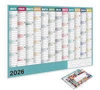 Calendrier mural 2026 annuel complet pour la maison, le bureau (74 x 52,5 cm)