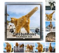 Calendrier mural 2026 avec chat - Calendrier mural 2025-2026 - Calendrier mural 2025-2026 - Cadeau idéal pour les amoureux des chats (1 pièce)