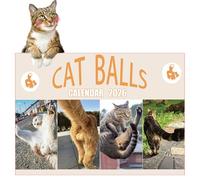 Calendrier mural 2026 avec motif chats - Calendrier mural amusant de 12 mois avec d'adorables photos de chaton. Cadeau amusant pour les amoureux des chats, idéal pour la décoration de la maison ou du