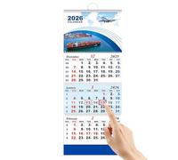 Calendrier mural 2026 avec vue 3 mois, 4 volets verticaux à suspendre pour la maison, l'étude et le bureau. Grand écran pour la gestion du temps dans le salon, la chambre, l'école, le dortoir ou le