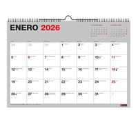 Calendrier mural 2026 Basic - Organiseur annuel A3-420 x 296 mm - Avec espace pour noter - Reliure spirale double