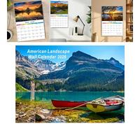 Calendrier mural 2026, calendrier des parcs nationaux 2025-2026, pages complètes, papier épais et robuste pour organiser et planifier le calendrier, parfait comme cadeau pour les amis, la famille