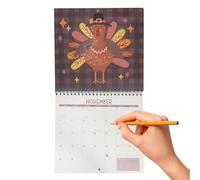 Calendrier Mural 2026 - Calendrier Mensuel avec Art de Peinture Strass | Décoratif Planner 12 Mois 2026 avec Stylo Applicateur pour Adultes Maison École Maman