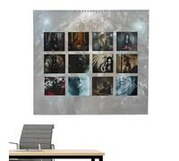 Calendrier mural 2026 | Calendrier mensuel de la déesse de la lune - Jan à décembre 2026 - Planificateur pour adultes - Espace de méditation, salon, bureau, salle d'étude, décoration murale