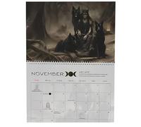 Calendrier Mural 2026 | Calendrier Mensuel Phases de Lune Fantasy Déesse 12 Mois Janvier à Décembre 2026 - Janvier - Décembre Organisateur Mural pour Bureau Maison