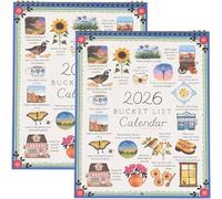 Calendrier mural 2026 - Calendrier mural inspirant de 12 mois à suspendre avec pages illustrées et design adapté au bricolage, invites quotidiennes douces pour une vie pleine d'esprit et des joies