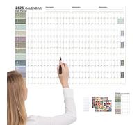 Calendrier Mural 2026, Calendrier Poster Mural, 12 Mois Plié 2026 Affiche Organisateur de Planning pour Famille Amis Étudiants Enseignants Décoration Maison Intérieur École Bureau
