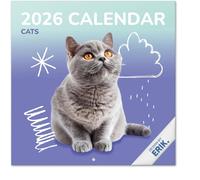 Calendrier Mural 2026 Chats | Calendrier Mensuel 2026-30x60cm - De Janvier à Décembre [A1]