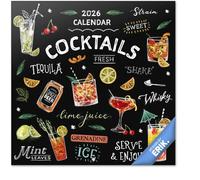 Calendrier Mural 2026 Cocktails | Calendrier Mensuel 2026-30x60cm - De Janvier à Décembre