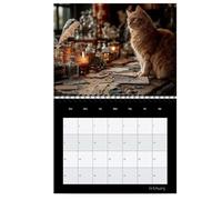 Calendrier mural 2026 créatif anglais avec papier d'art épais et motifs colorés, facile à lire, calendrier de décoration de bureau