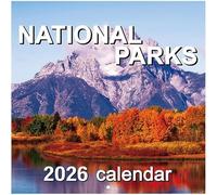 Calendrier mural 2026 des parcs nationaux, calendrier de planification familiale, calendrier mensuel créatif à suspendre, liste de choses à faire, fournitures ménagères pour les amateurs de paysages