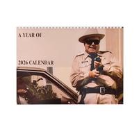 Calendrier mural 2026, design rétro et nostalgique, 28 x 21 x 0,5 cm, planificateur vintage amusant, calendrier inspiré du shérif, planification organisée facile, pour le bureau à domicile