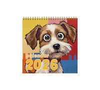 Calendrier Mural 2026 - Drôle Papier Épais Mensuel | Chien Mignon 2026 Agenda Calendrier De Bureau | Pour Rendez-Vous Agenda Emploi Du Temps Académique Décor Maison Bureau École Salle De Classe Noël
