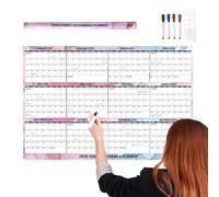 Calendrier mural 2026 - Effaçable à sec avec d'écriture lisse - Calendrier en papier 2026 - Fournitures scolaires - Pour la maison, l'école, le bureau, le salon, la chambre à coucher