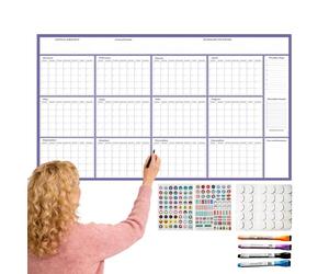 Calendrier Mural 2026 | Effaçable À Sec Avec Marqueurs Et Autocollants - Calendrier Mural 2026 Grand Format 12 Mois - Pour Rendez-Vous Agenda Scolaire Vacances Planning Nouvel An Bureau Domicile