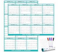 Calendrier mural 2026 effaçable de 81,3 x 121,9 cm, calendrier horizontal/vertical de janvier à décembre, effaçable à sec et humide, grand planificateur annuel laminé pour une planification et une