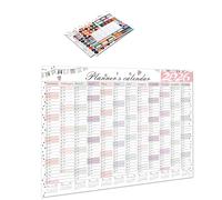 Calendrier mural 2026 en anglais pour l'apprentissage quotidien et l'utilisation au bureau avec papier de qualité supérieure et design convivial, facile à suspendre au mur, pour le bureau, la maison