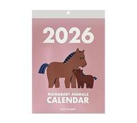 Calendrier mural 2026 en forme de cheval - Planificateur quotidien avec corde de suspension, lecture de santé, études mentales, tâches scolaires, exercices de nettoyage à domicile, vacances