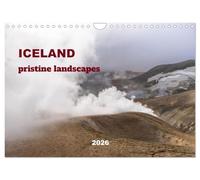 Calendrier mural 2026 format A4 paysage, paysages islandais, CALVENDO 12 mois
