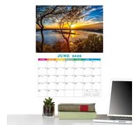 Calendrier mural 2026 - Format paysage 2026 - Pour les voyages, les affaires, l'école, le bureau, les rendez-vous, les réunions, la famille, la maison, l'organisation du lieu de travail