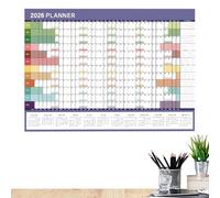 Calendrier mural 2026 - Grand planificateur mensuel en papier avec papier à lettre | Élégant organiseur mural | Étiquettes et autocollants | Calendrier pour l'école, le nettoyage, l'exercice, les