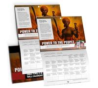 Calendrier mural 2026 : Histoire des Noirs - 365 faits marquants - Le pouvoir au peuple | Calendrier éducatif quotidien sur l'histoire afro-américaine, cadeau inspirant pour les passionnés (2Pcs)