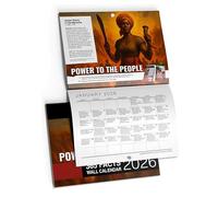 Calendrier mural 2026 : Histoire des Noirs - 365 faits marquants - Le pouvoir au peuple | Calendrier éducatif quotidien sur l'histoire afro-américaine, cadeau inspirant pour les passionnés (1Pc)