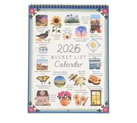 Calendrier mural 2026 inspirant de 12 mois avec pages illustrées et design adapté au bricolage, invites quotidiennes douces pour une vie pleine d'esprit et des joies simples, cadeau pour les amis