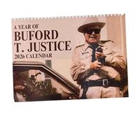 Calendrier Mural 2026 inspiré du shérif Buford, thème Smokeyy and The Badiit, Calendrier Mural et de Bureau Amusant et nostalgique, idée Cadeau Originale pour Noël et Les fêtes